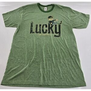 LUCKY THE LEPRECHAUN 2010 General Mills Cereal T-SHIRT‎ L Green